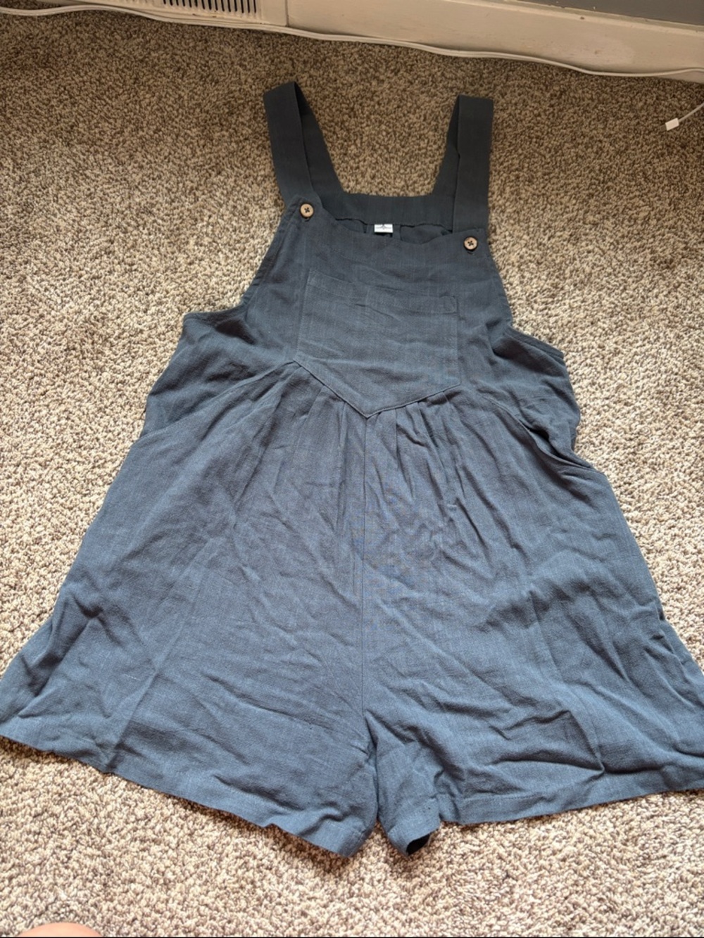 Womens Sleeveless Dark Gray Knit Overall Romper